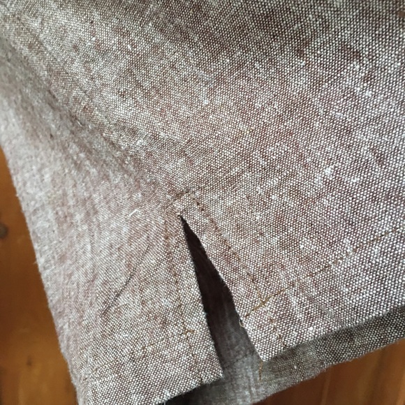 Marla Kim rust red linen and cotton pants - Picture 4 of 7